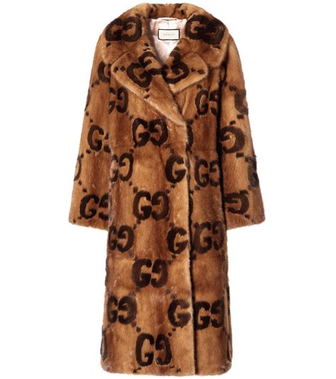 gucci brown fur coat|gucci fur coat price.